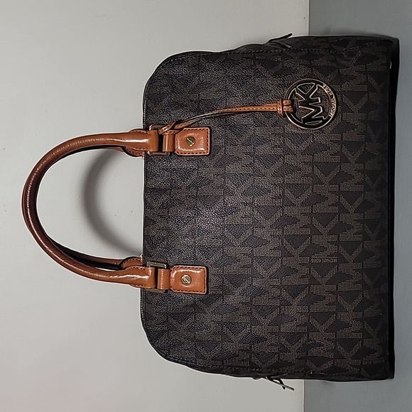 Michael Kors Handbags - Michael Kors Monogram Large Satchel Purse Handbag Brown/Acorn